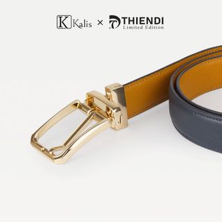 Thắt Lưng Nam Mặt Xoay Cao Cấp Hàng Hiệu Kalis x Thiendi BCMS46 Dây Nịt Thắt Lưng Nam 2 Mặt Xoay Chiều 360 Độ Da Bò Thật