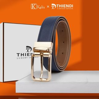 Dây Nịt Xoay Nam Cao Cấp Hàng Hiệu Kalis x Thiendi BCSS423 Dây Nịt Thắt Lưng Nam 2 Mặt Xoay Chiều 360 Độ Da Bò Thật