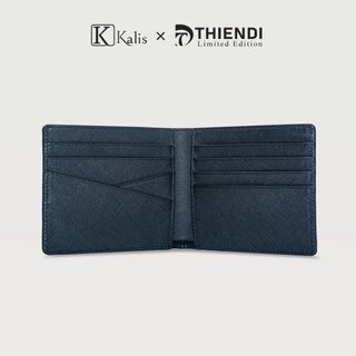 Bóp Gập Ngang Da Bò Thật Cao Cấp Hàng Hiệu KALIS x Thiendi WCSN01 Bóp Ví Da Bò Nam Nguyên Tấm Full Hộp Có Bảo Hành
