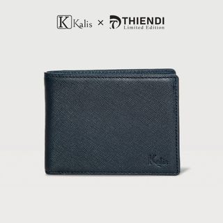 Bóp Gập Ngang Da Bò Thật Cao Cấp Hàng Hiệu KALIS x Thiendi WCSN01 Bóp Ví Da Bò Nam Nguyên Tấm Full Hộp Có Bảo Hành
