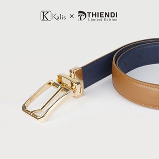 Dây Nịt Xoay Nam Cao Cấp Hàng Hiệu Kalis x Thiendi BCSS423 Dây Nịt Thắt Lưng Nam 2 Mặt Xoay Chiều 360 Độ Da Bò Thật