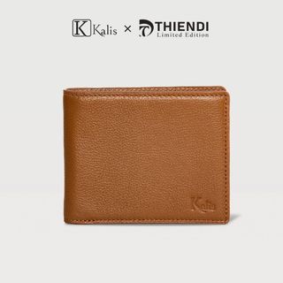 Ví Da Bò Thật Nam Gập Ngang Cao Cấp Hàng Hiệu KALIS x Thiendi WCMN02 Bóp Ví Da Bò Nam Nguyên Tấm Full Hộp Có Bảo Hành