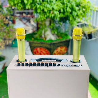 Loa Xách Tay Karaoke AT9999 Bass 20 Hệ Thống 6 Loa 3 Đường Tiếng Âm Bay Bổng Kèm 2 Micro Hát Nhẹ