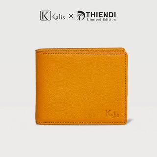 Ví Nam Cao Cấp Da Bò Thật Hàng Hiệu KALIS x Thiendi WCMN06 Bóp Ví Da Bò Nam Nguyên Tấm Full Hộp Có Bảo Hành