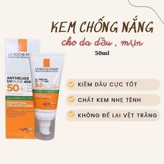 KEM CHỐNG NẮNG LA ROCHE-POSAY ANTHELIOS UVMUNE 400 OIL CONTROL GEL CREAM SPF50+