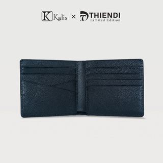 Ví Nam Ngang Da Bò Thật Cao Cấp Hàng Hiệu KALIS x Thiendi WCMN04 Bóp Ví Da Bò Nam Nguyên Tấm Full Hộp Có Bảo Hành