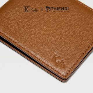 Ví Da Nam Đẹp Da Bò Thật Cao Cấp Hàng Hiệu KALIS x Thiendi WCMG02 Bóp Ngang Nam Đẹp Da Thật Full Box Có Bảo Hành
