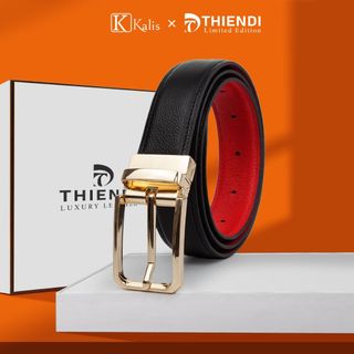 Thắt Lưng Xoay Cao Cấp Hàng Hiệu Kalis x Thiendi BCMS153 Dây Nịt Thắt Lưng Nam 2 Mặt Xoay Chiều 360 Độ Da Bò Thật