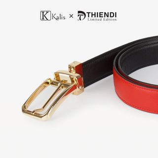 Thắt Lưng Xoay Cao Cấp Hàng Hiệu Kalis x Thiendi BCMS153 Dây Nịt Thắt Lưng Nam 2 Mặt Xoay Chiều 360 Độ Da Bò Thật