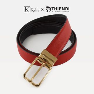 Thắt Lưng Xoay Cao Cấp Hàng Hiệu Kalis x Thiendi BCMS153 Dây Nịt Thắt Lưng Nam 2 Mặt Xoay Chiều 360 Độ Da Bò Thật