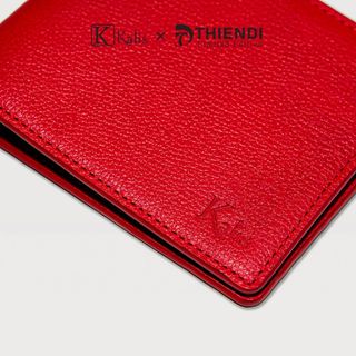 Bóp Nam Da Bò Thật Ngang Gập Cao Cấp Hàng Hiệu KALIS x Thiendi WCMN05 Bóp Ví Da Bò Nam Nguyên Tấm Full Hộp Có Bảo Hành