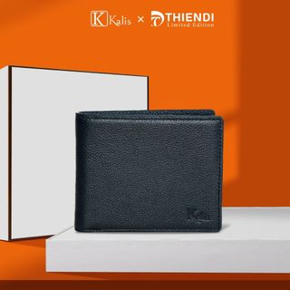 Ví Ngang Nam Da Bò Thật Cao Cấp Hàng Hiệu KALIS x Thiendi WCMG01 Bóp Ngang Nam Đẹp Da Thật Full Box Có Bảo Hành