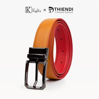Dây Nịt Xoay Nam Cao Cấp Hàng Hiệu Kalis x Thiendi BCMS561 Dây Nịt Thắt Lưng Nam 2 Mặt Xoay Chiều 360 Độ Da Bò Thật