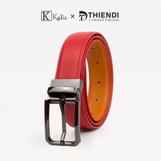 Dây Nịt Xoay Nam Cao Cấp Hàng Hiệu Kalis x Thiendi BCMS561 Dây Nịt Thắt Lưng Nam 2 Mặt Xoay Chiều 360 Độ Da Bò Thật