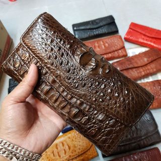 Ví Nữ Cầm Tay Thời Trang Da Cá Sấu Thật Kalis x Thiendi Chính Hãng