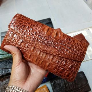 Ví Nữ Cầm Tay Thời Trang Da Cá Sấu Thật Kalis x Thiendi Chính Hãng