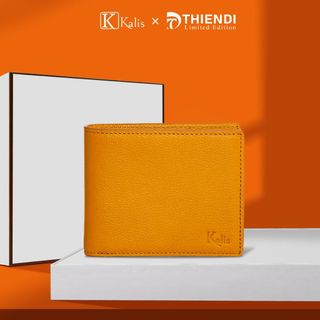 Ví Da Nam Đẹp Da Bò Thật Cao Cấp Hàng Hiệu KALIS x Thiendi WCMG06 Bóp Ngang Nam Đẹp Da Thật Full Box Có Bảo Hành