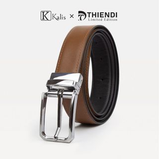 Thắt Lưng Nam Cao Cấp Hàng Hiệu Kalis x Thiendi BCSS122 Dây Nịt Thắt Lưng Nam 2 Mặt Xoay Chiều 360 Độ Da Bò Thật