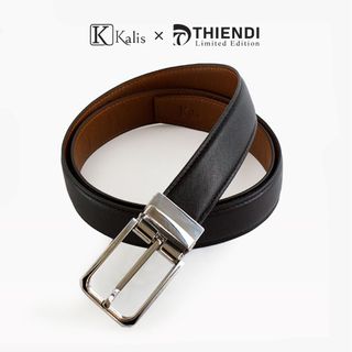 Thắt Lưng Nam Cao Cấp Hàng Hiệu Kalis x Thiendi BCSS122 Dây Nịt Thắt Lưng Nam 2 Mặt Xoay Chiều 360 Độ Da Bò Thật