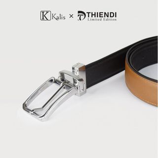 Thắt Lưng Nam Cao Cấp Hàng Hiệu Kalis x Thiendi BCSS122 Dây Nịt Thắt Lưng Nam 2 Mặt Xoay Chiều 360 Độ Da Bò Thật