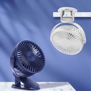 Quạt Tích Điện Kẹp Bàn Mini Cực Mát
