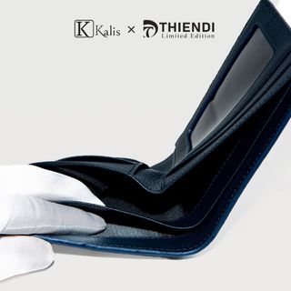 Bóp Da Bò Nam Thật Cao Cấp Hàng Hiệu KALIS x Thiendi WCMG04 Bóp Ngang Nam Đẹp Da Thật Full Box Có Bảo Hành