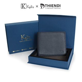Bóp Da Bò Nam Thật Cao Cấp Hàng Hiệu KALIS x Thiendi WCMG04 Bóp Ngang Nam Đẹp Da Thật Full Box Có Bảo Hành