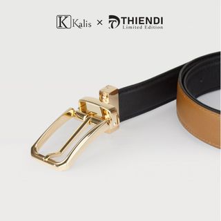 Thắt Lưng Nam Xoay Cao Cấp Hàng Hiệu Kalis x Thiendi BCSS123 Dây Nịt Thắt Lưng Nam 2 Mặt Xoay Chiều 360 Độ Da Bò Thật