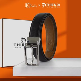 Dây Nịt Xoay Cao Cấp Hàng Hiệu Kalis x Thiendi BCMS122 Dây Nịt Thắt Lưng Nam 2 Mặt Xoay Chiều 360 Độ Da Bò Thật Cao Cấp