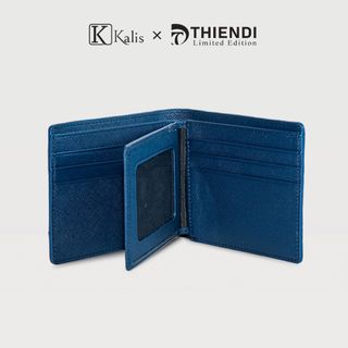 Ví Gập Ngang Da Bò Thật Cao Cấp Hàng Hiệu KALIS x Thiendi WCSS04 Bóp Ví Da Bò Nam Nguyên Tấm Full Hộp Có Bảo Hành