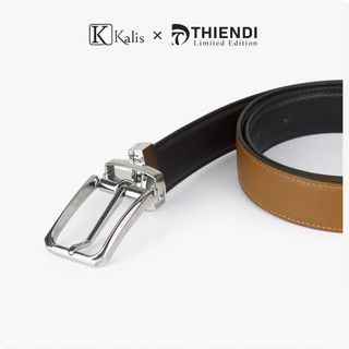 Dây Nịt Xoay Cao Cấp Hàng Hiệu Kalis x Thiendi BCMS122 Dây Nịt Thắt Lưng Nam 2 Mặt Xoay Chiều 360 Độ Da Bò Thật Cao Cấp