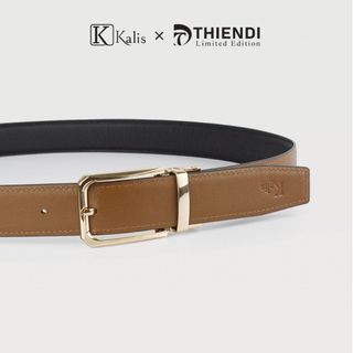 Thắt Lưng Nam Xoay Cao Cấp Hàng Hiệu Kalis x Thiendi BCSS123 Dây Nịt Thắt Lưng Nam 2 Mặt Xoay Chiều 360 Độ Da Bò Thật