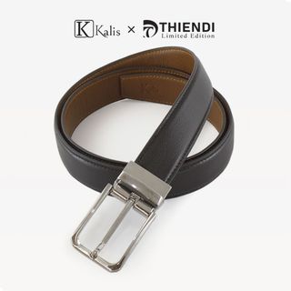 Dây Nịt Xoay Cao Cấp Hàng Hiệu Kalis x Thiendi BCMS122 Dây Nịt Thắt Lưng Nam 2 Mặt Xoay Chiều 360 Độ Da Bò Thật Cao Cấp