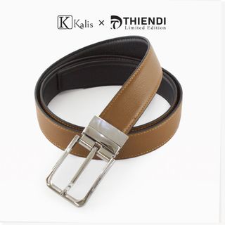 Dây Nịt Xoay Cao Cấp Hàng Hiệu Kalis x Thiendi BCMS122 Dây Nịt Thắt Lưng Nam 2 Mặt Xoay Chiều 360 Độ Da Bò Thật Cao Cấp