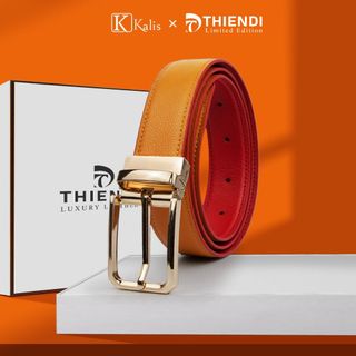 Dây Lưng Xoay Cao Cấp Hàng Hiệu Kalis x Thiendi BCMS563 Dây Nịt Thắt Lưng Nam 2 Mặt Xoay Chiều 360 Độ Da Bò Thật Cao Cấp