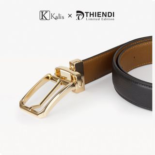 Thắt Lưng Nam Xoay Cao Cấp Hàng Hiệu Kalis x Thiendi BCMS123 Dây Nịt Thắt Lưng Nam 2 Mặt Xoay Chiều 360 Độ Da Bò Thật