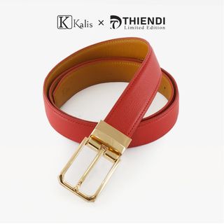 Dây Lưng Xoay Cao Cấp Hàng Hiệu Kalis x Thiendi BCMS563 Dây Nịt Thắt Lưng Nam 2 Mặt Xoay Chiều 360 Độ Da Bò Thật Cao Cấp