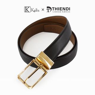 Dây Nịt Nam Xoay Cao Cấp Hàng Hiệu Kalis x Thiendi BCSS213 Dây Nịt Thắt Lưng Nam 2 Mặt Xoay Chiều 360 Độ Da Bò Thật