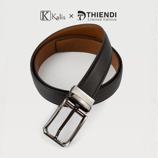 Thắt Lưng Nam Xoay Cao Cấp Hàng Hiệu Kalis x Thiendi BCSS121 Dây Nịt Thắt Lưng Nam 2 Mặt Xoay Chiều 360 Độ Da Bò Thật