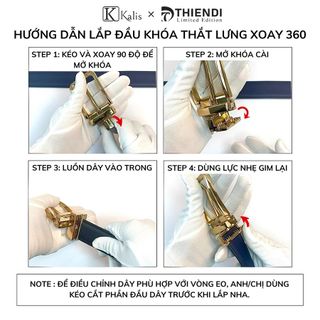 Dây Nịt Nam Xoay Cao Cấp Hàng Hiệu Kalis x Thiendi BCSS213 Dây Nịt Thắt Lưng Nam 2 Mặt Xoay Chiều 360 Độ Da Bò Thật