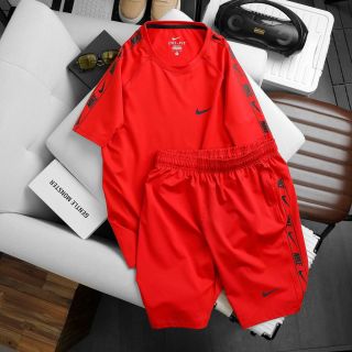 Áo nam phối quần nam họa tiết tay , set thể thao nam