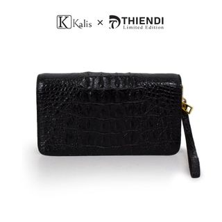 Ví Cầm Tay Nam Da Cá SấuThật Cao Cấp Hàng Hiệu Kalis x Thiendi WANH Túi Ví Clutch Cầm Tay Kẹp Cắp Nách Nam Da Thật