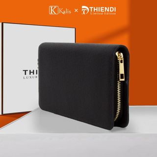 Ví Cầm Tay Da Bò Nam Thật Cao Cấp Hàng Hiệu Kalis x Thiendi Túi Ví Clutch Cầm Tay Kẹp Cắp Nách Nam Da Bò Thật Cao Cấp
