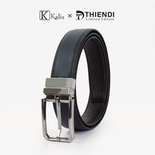 Thắt Lưng Xoay Cao Cấp Hàng Hiệu Kalis x Thiendi BCMS142 Dây Nịt Thắt Lưng Nam 2 Mặt Xoay Chiều 360 Độ Da Bò Thật