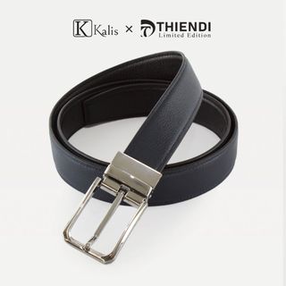 Thắt Lưng Xoay Cao Cấp Hàng Hiệu Kalis x Thiendi BCMS142 Dây Nịt Thắt Lưng Nam 2 Mặt Xoay Chiều 360 Độ Da Bò Thật