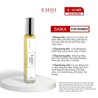 Tinh dầu thơm nữ EMDI Saika 10ml - Bad Girl, Quyến Rũ, Bar - Tiệc Tùng, Tạo Điểm Nhấn - tinh dầu nước hoa thơm lâu nữ