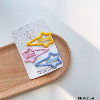 Vỉ 3 kẹp hình sao PK18.12