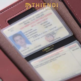 Bao đựng thẻ ngân hàng, cccd, bằng lái xe Thiendi vỏ túi bao bọc đựng thẻ căn cước công dân cccd học sinh, sinh viên