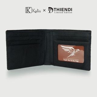 Ví Da Lưng Cá Sấu Thật Cao Cấp Hàng Hiệu Kalis x Thiendi Chính Hãng WALN01 Bóp Ví Da Nam Cá Sấu Full Hộp Có Bảo Hành
