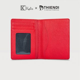 Ví Đứng Da Bò Mini Nam Cao Cấp Hàng Hiệu Kalis x Thiendi WCMM05 Ví Da Đứng Nam Mini Nhỏ Gọn Đẹp Nhiều Ngăn Để Đựng Thẻ